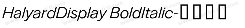 HalyardDisplay BoldItalic字体转换